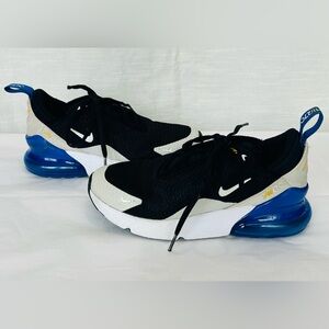 Kids Nike Air Max GS Game' Black, Royal Blue and White Sneakers